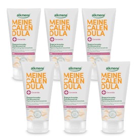 alkmene 6x Regenerierendes Handkonzentrat mit Calendula für strapazierte Hände 75 ml - Handcreme für sehr trockene Hände & rissige Hände - vegane Hand Creme für Männer & Frauen