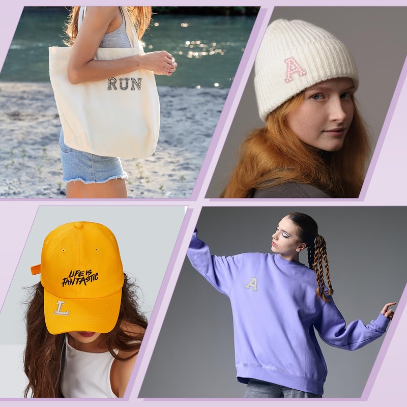 sourcing map 10Pcs Iron on Letters Patches, Letter G Rhinestone