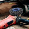 EXLECO M14 Round Brush Nylon Brush Sanding Brush for Angle