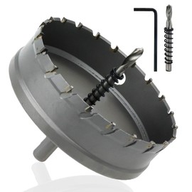Rannb Carbide Hole Saw 4.5-inch/115mm Cutting Dia Hole Cutter for Cutting Stainless Steel & Iron