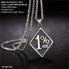 FIZIZDH Men's Cool Stainless Steel 1% er Pendant Necklace, 24