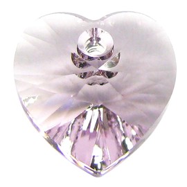 Dreambell 4 pcs Austria Crystal 6228 Xilion Heart Charm Pendant Light Amethyst 10mm / Findings/Austrian Elements