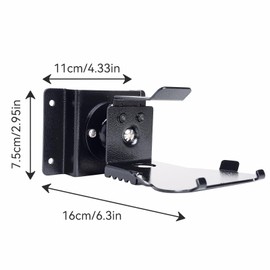 Fbyuitap Metal Wall Mount Compatible with Echo Show 5 (3rd Gen),not for 1st&2nd Gen. Adjustable Swivel Stand,360 Degree Rotation with Wide Angle Tilt, Without Magnetic (Black)