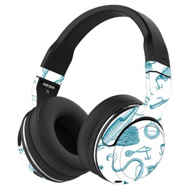 MightySkins Skin Compatible with Skullcandy Hesh 2 Wireless Headphones - Teal Lures | Protective, Durable, and Unique Vinyl wrap Cover | Easy to Apply, Remove, and Change Styles | Made in The USA