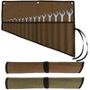 HDFGB 2 Pack Waxed Canvas Tool Roll Bags,Heavy Duty Spanner