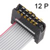 sourcing map IDC 12 Pins Connectors Flat Ribbon Cable Female