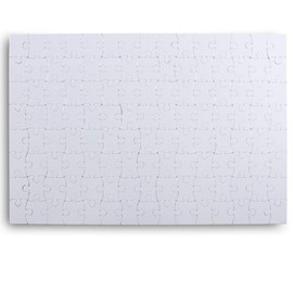 White Blank Puzzle with Magnetic Pieces to Paint or Design Yourself - 120 Pieces (approx. 29 x 20 cm) - Magnetic Puzzle for Fridge or Blackboard