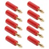 10PCS Banana Plugs 4mm Audio Jack Connector Solderless Six Blade