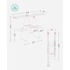 Foldable 2-Level Laundry Drying Rack White and Pink