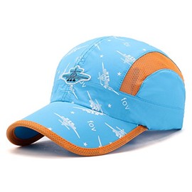 Home Prefer® Kids Ligero de secado rápido Protección UV de malla Sun Hat Airy Caps, color Azul, talla Ajustable