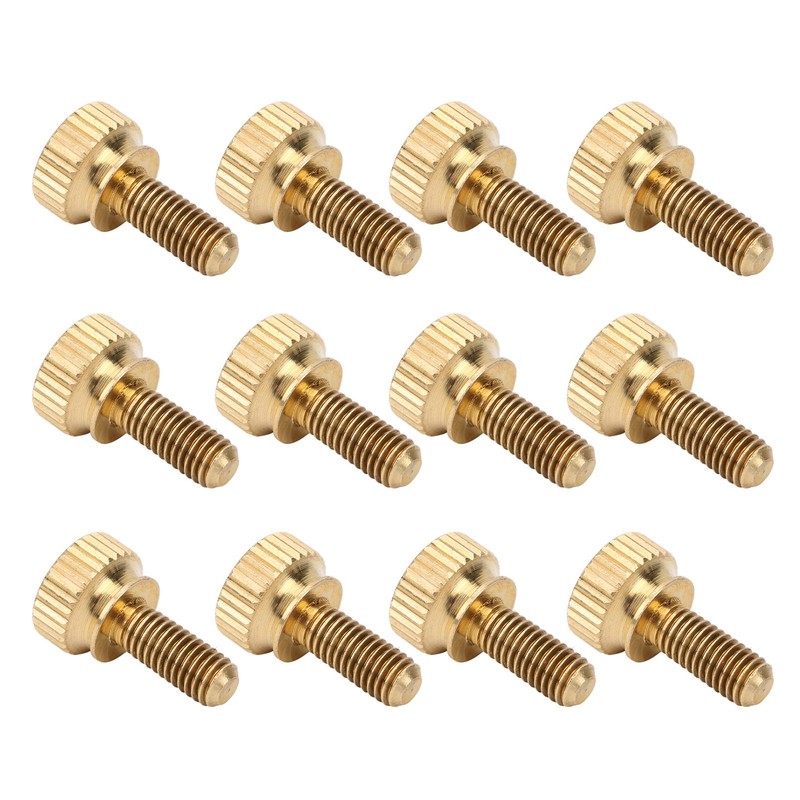 50Pcs Flat Knurled Thumb Screw Wring Round Head Pure Copper