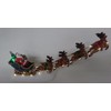 Flashing LED Light Up Santa & Sleigh with 8 Reindeer