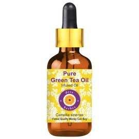 Deve Herbes Pure Green Tea Oil (Camellia sinensis) with Glass Dropper 100ml (3.38 oz)