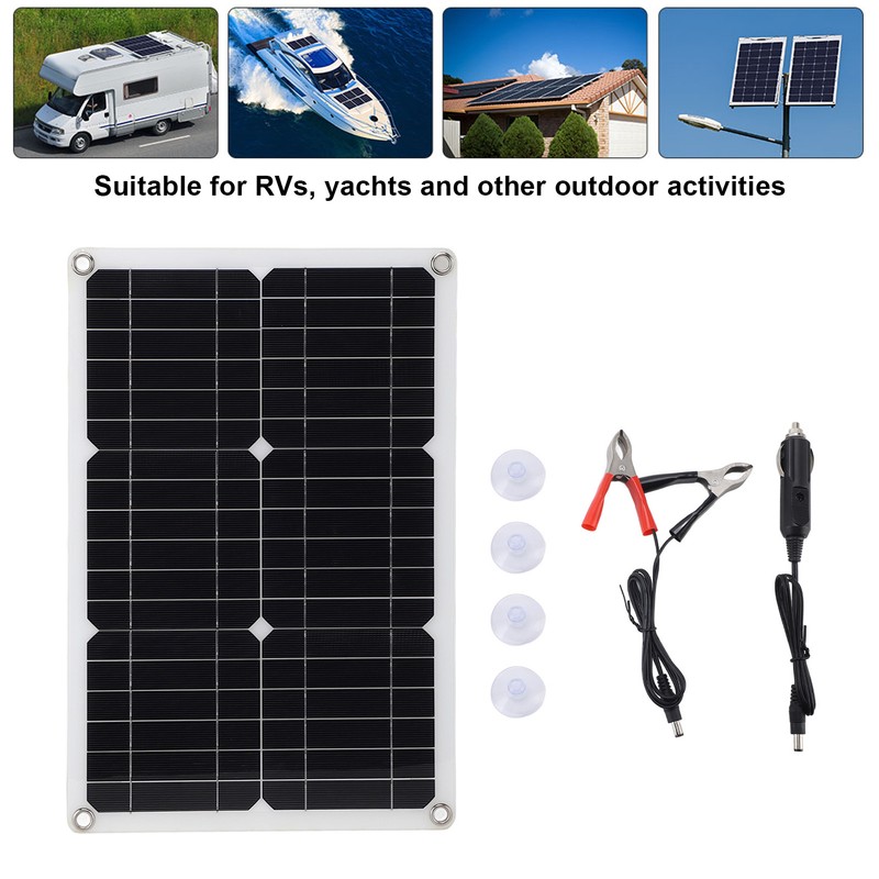 18V 20W Semi Flexible Solar Panel Monocrystalline High Efficiency Waterproof