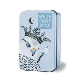 Tarot Cards, 78 Cards, Weighted Edition, Tarot Divination [White Sage, Tarot (Canned), White SAGE TAROT, Includes Japanese Instruction Manual (English Language Not Guaranteed)