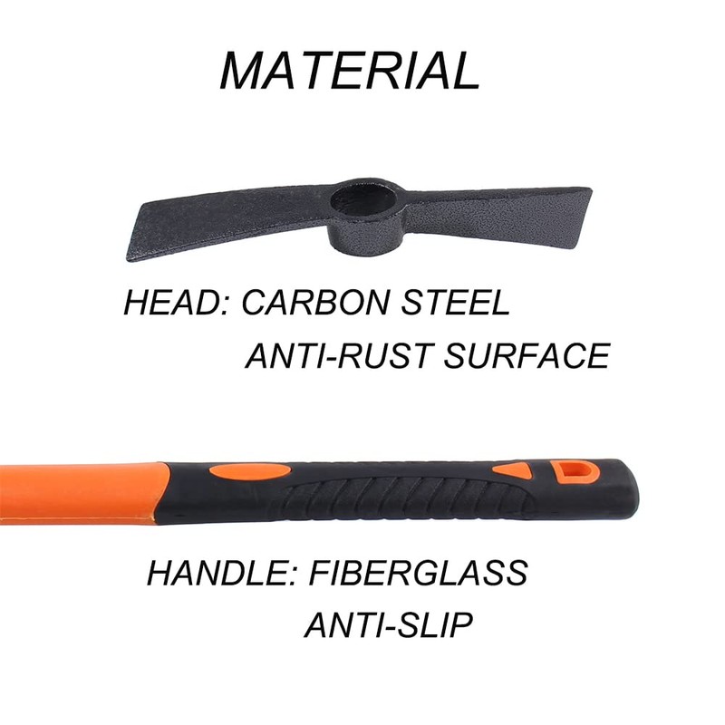 LUBAN Dual Head Axe Hoe with Heavy Duty Forged Adze