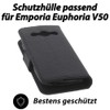 foto-kontor Case Compatible with Emporia Euphoria V50 Book Style Black