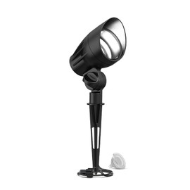 GOODSMANN Low Voltage Spot Light Landscape Lighting 5W LED 6500K for Outdoor Lighting with Metal Spike and Connector Garden, Pathway, and Driveway 9121-16102-01A