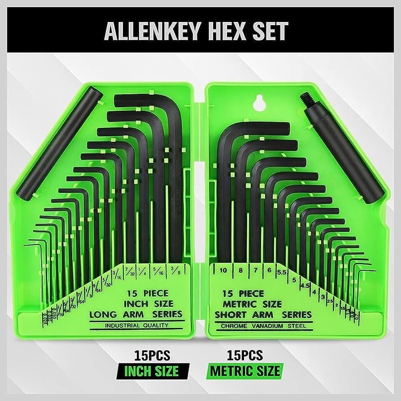 32-Piece Premium Hex Key Set - Allen Wrench Set, SAE