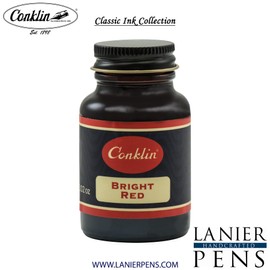 Conklin 60ml Ink Bottle, Bright Red - Fountain Pen Ink