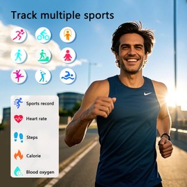 Smart Ring Health for Women & Men,with Charging case,No App Subscription Wearable for Sleep,IP68 Waterproof,8 Sports Modes,Compatible with iOS/Android(Gold, #8)