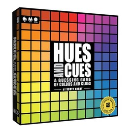 HUES and CUES  Juego de adivinanzas de colores vibrantes, perfecto para la noche de juegos en familia  Conecta pistas y colores  480 cuadrados de...  