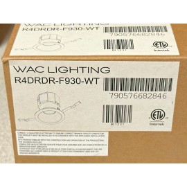 WAC Lighting NEW WAC Lighting R4DRDR-F930-WT Pop-in 4" inch Round Remodel LED Recessed Light