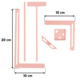 Kit Completo de Reglas de Encuadernación, 9 piezas, Plantillas, Album de Recortes, Scrapbooking