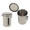 Coffee Canister 1800ml 304 Stainless Steel Window Design One Way
