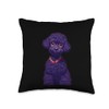 Cute And Adorable Black Toy Poodle Dog Throw Pillow