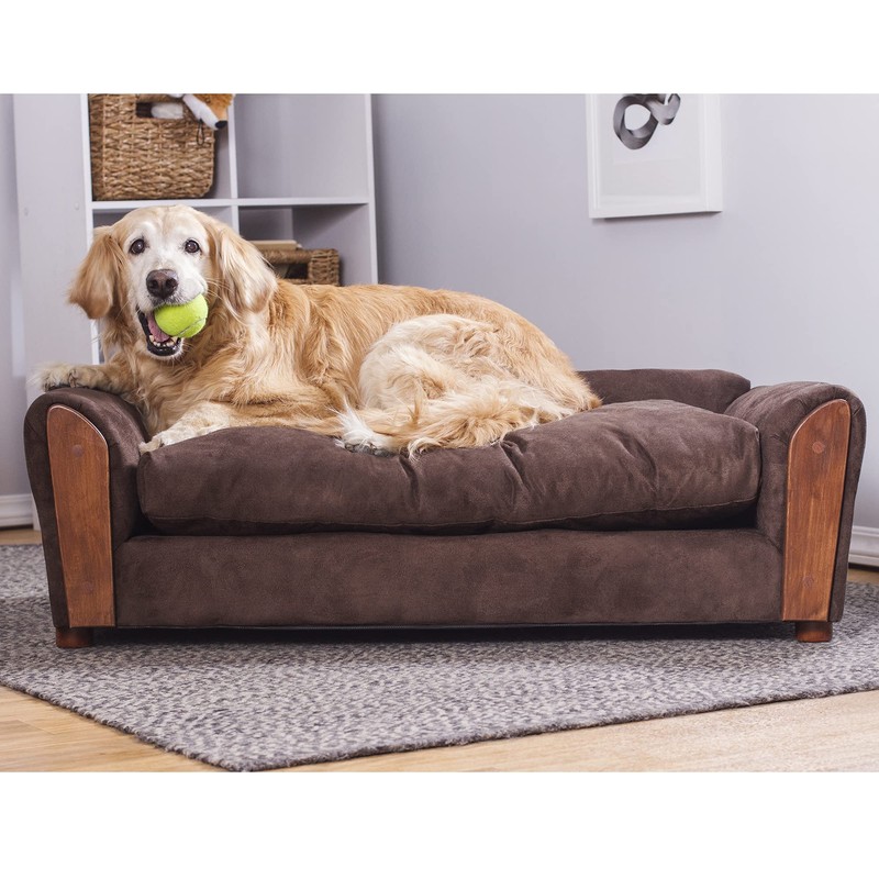 Moots VIP Microsuede Oak Pet Couch, Brown, Medium/Large
