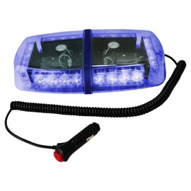 HQRP 24 LED Blue Strobe Beacon Emergency Warning Flash Light Mini Bar w/Magnetic Base + HQRP Coaster