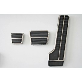 Counterpart 67-70 Chevy C10 Truck Deluxe Gas, Brake & Emergency Pedal Pads w/Stainless Trim