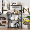 Kitchen Bakers Rack 4-Tier Microwave Stand with Storage Coffee Bar