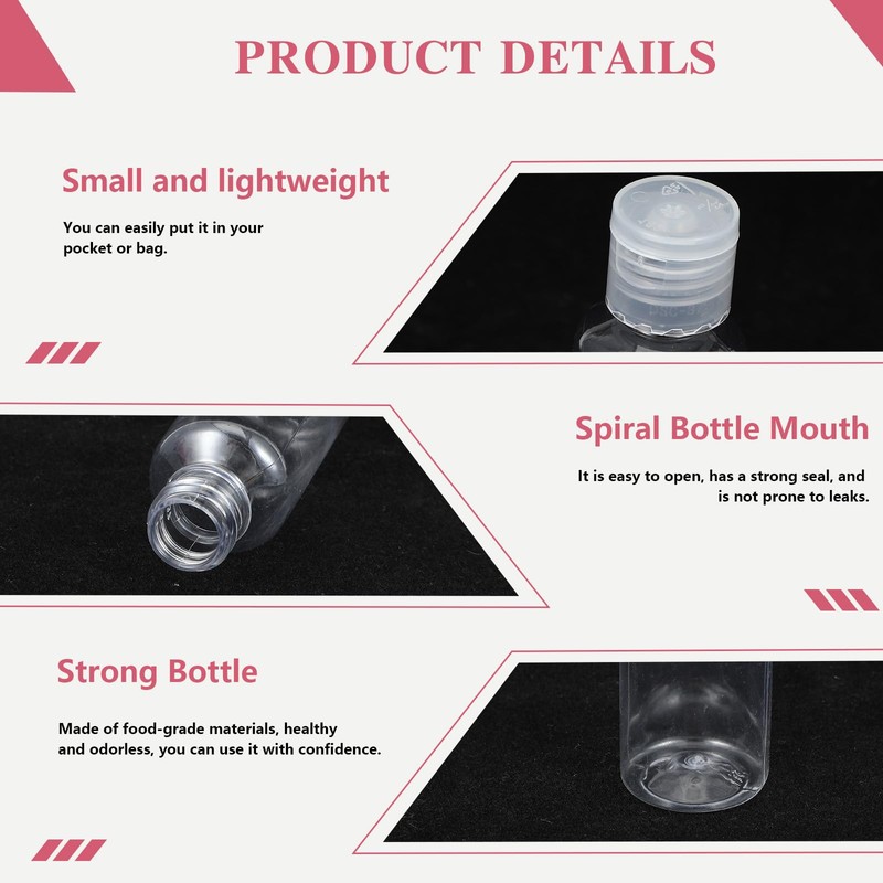 100 Pcs 1 OZ Travel Bottles with Flip Cap -