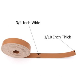 lalatia Double Sided Faux Leather Strip Leather Strap (Tan, 3/4'' x 3 Yards)