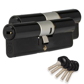 XFORT Colossus Matt Black 3 Star Kitemarked Keyed Alike Euro Cylinder Lock 50EX/50 (100mm), British Standard TS007 Anti-Snap Barrel Lock, Upvc Door Lock.