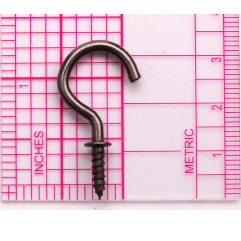 7/8 Inches Antique Brass Plated Ceiling Screw Hooks Bronze for