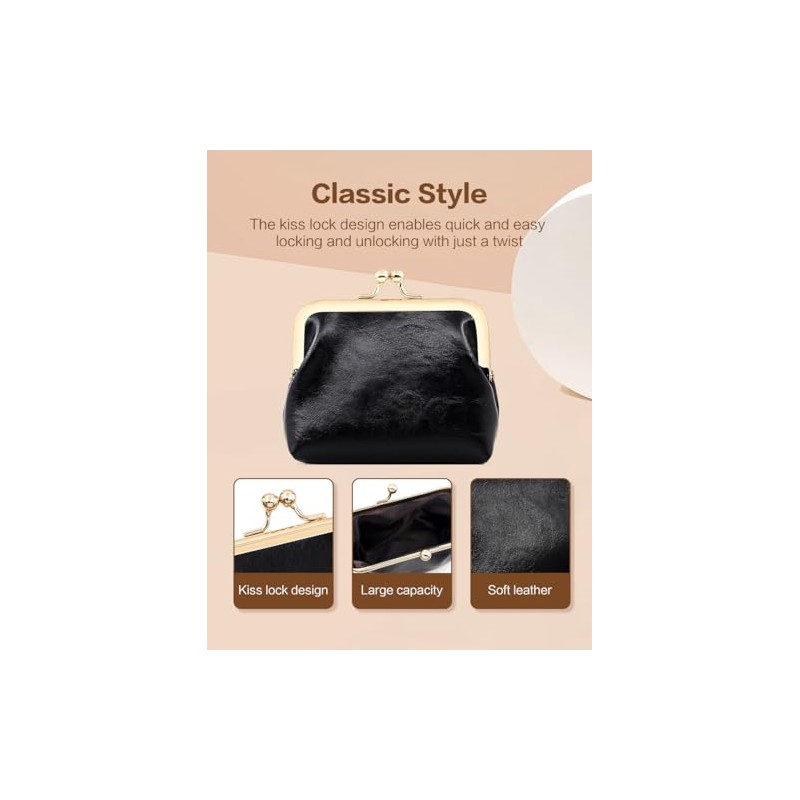 Monedero pequeño para mujer, Negro