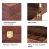 Wooden 3 Grid Watch Display Box Transparent Window Anti‑Slip Watch