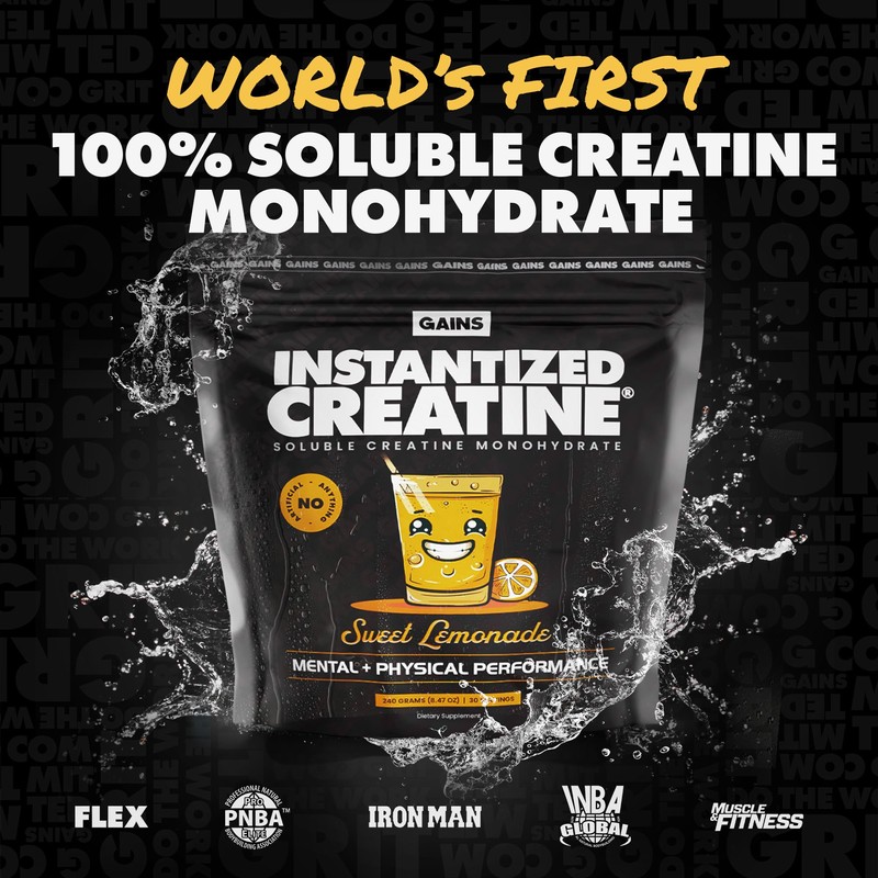 Gains in Bulk Instantized Creatine Monohydrate for Women and Men,
