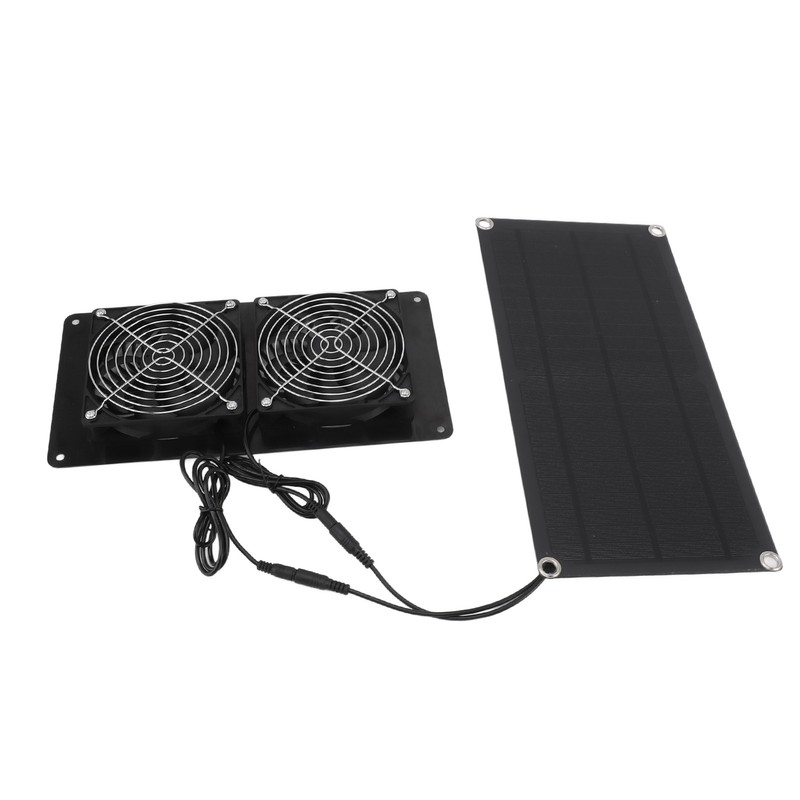 Solar Powered Exhaust Fan Professional 10W High Efficiency Double Fans