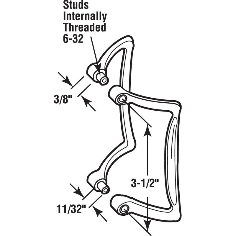 Prime-Line Products M 6029 Shower Door Handle Set, Chrome