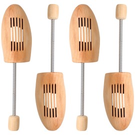 KUOGAS 2 pairs of shoe stretchers for men and women, shoe stretchers made of natural pine wood, wrinkle-free, breathable, available in various sizes, suitable for leather shoes and trainers, Pine wood