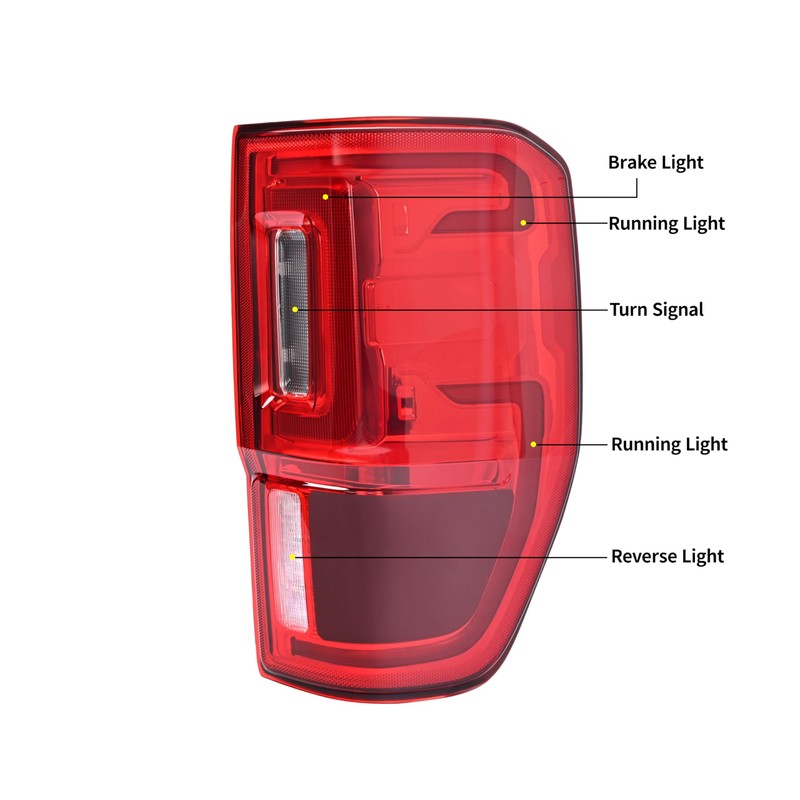 HECASA LED Tail Lights Assembly Compatible with 2019-2023 Ford Ranger