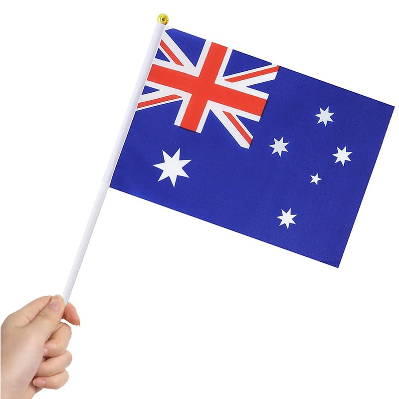 Mini Handheld Flags - 32pcs Signal Decorations, Waving Stick Flags