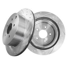 PM Auto Rear Drilled Brake Rotor Replacement For 13-20 Nissan Pathfinder,14-20 Infiniti QX60, 14-19 Q70, 14 15 17-19 21-23 Q50, 03-12 FX35,03-07 09-23 Murano,11-13 M37/M56,04-09 11-17 Quest,03-08 FX45