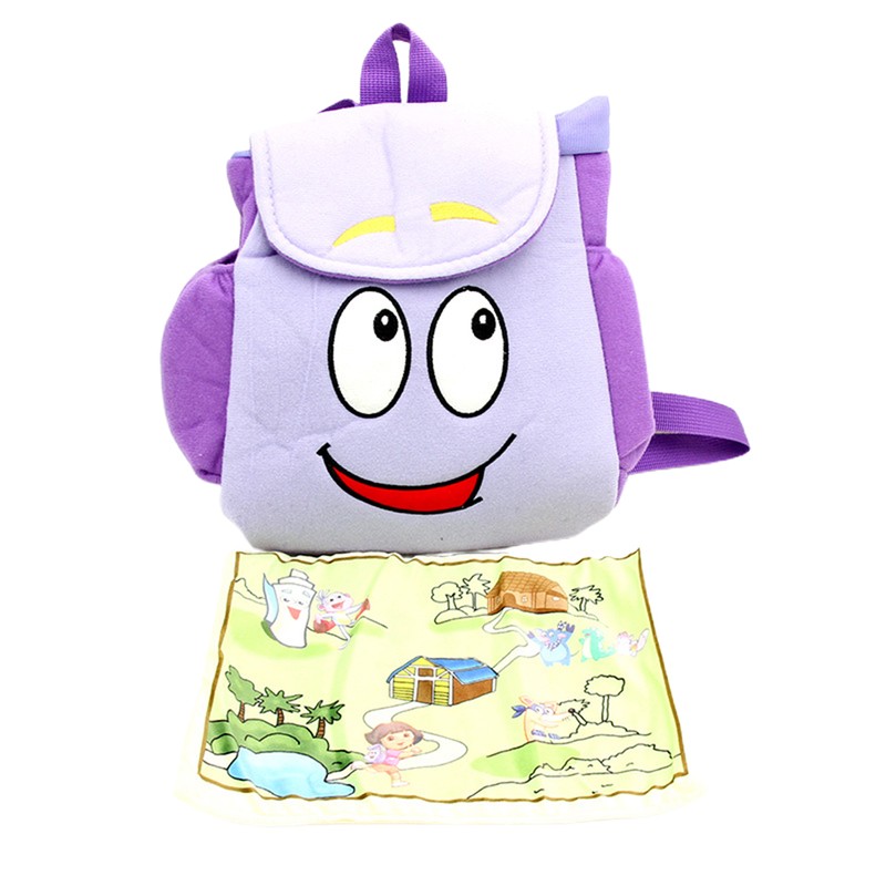 Explorer Backpack Bag Purple Smile Student Backpack Breathable Wearable Explorer