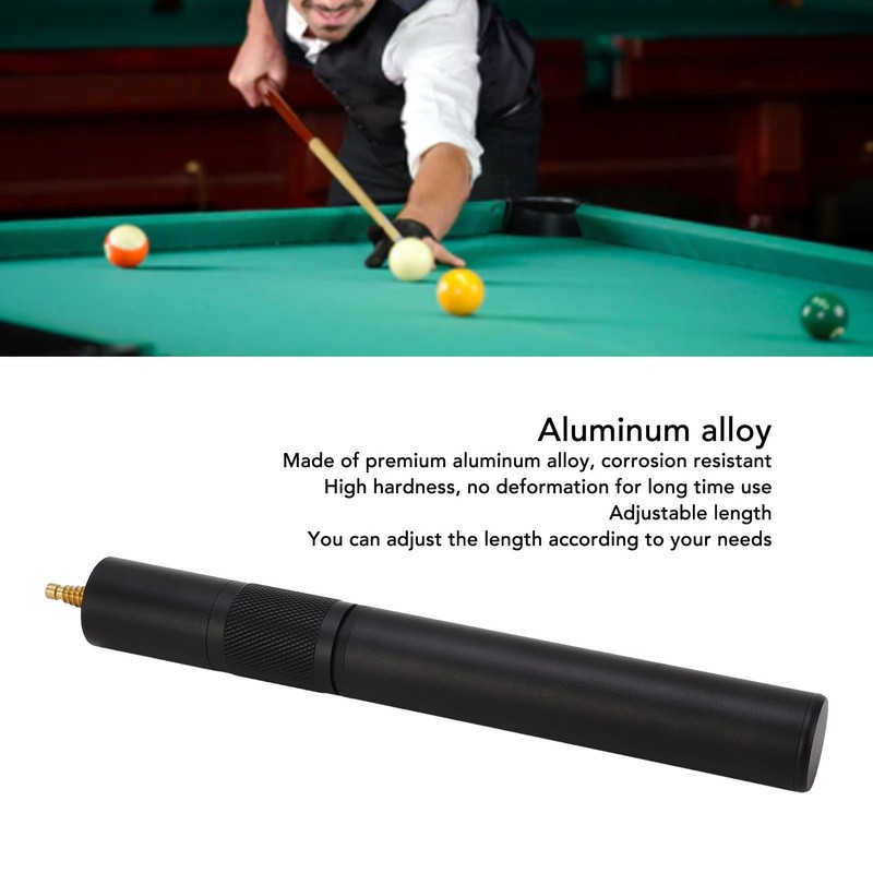 Billiards Pool Cue Extension Aluminum Alloy 9inch Pool Cue Extension