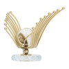 Flying Eagle Statue Modern Abstract Metal Eagle Crystal Ball Figurine